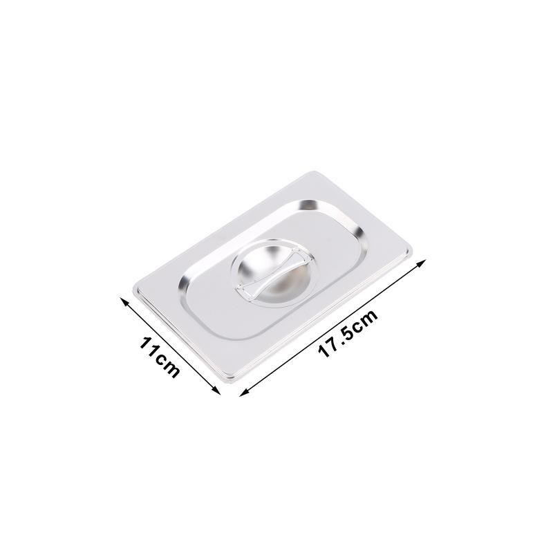 

Multi-specification Thickened 304 Stainless Steel Food Pan Lid Steam Table Pan Cover Notched Lid With Handle Ice Cream Basin Lid