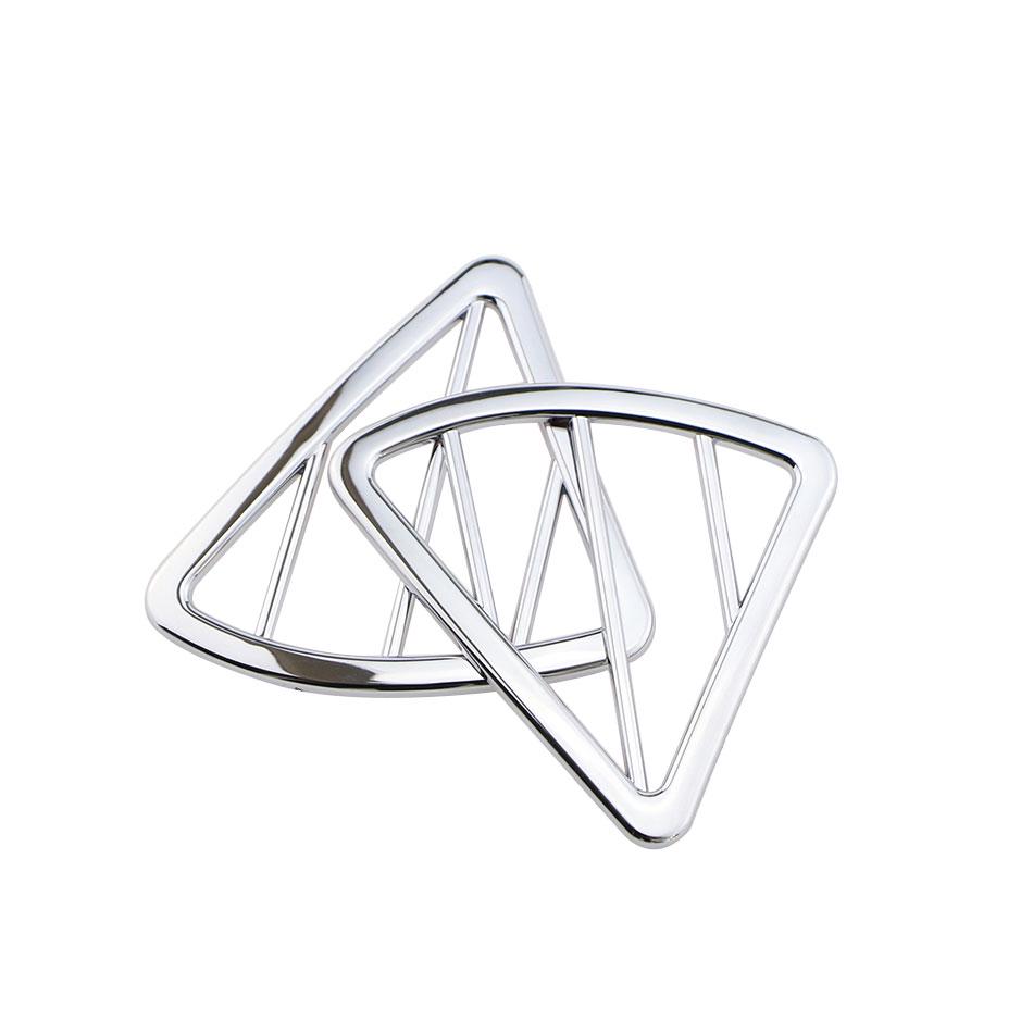 For Hyundai I25 Verna Solaris 2012 2013 2014 2015 AC Outlet Trim Front Air Conditioning Vent Cover 2Pcs Sticker Accessories