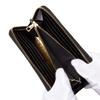 [Revetta] Crocodile Long Wallet, Gold Python Interior, Crocodile Leather, L-shaped, Men's, Genuine Leather, Round Zipper, Black, Matte Finish [081-5cr
