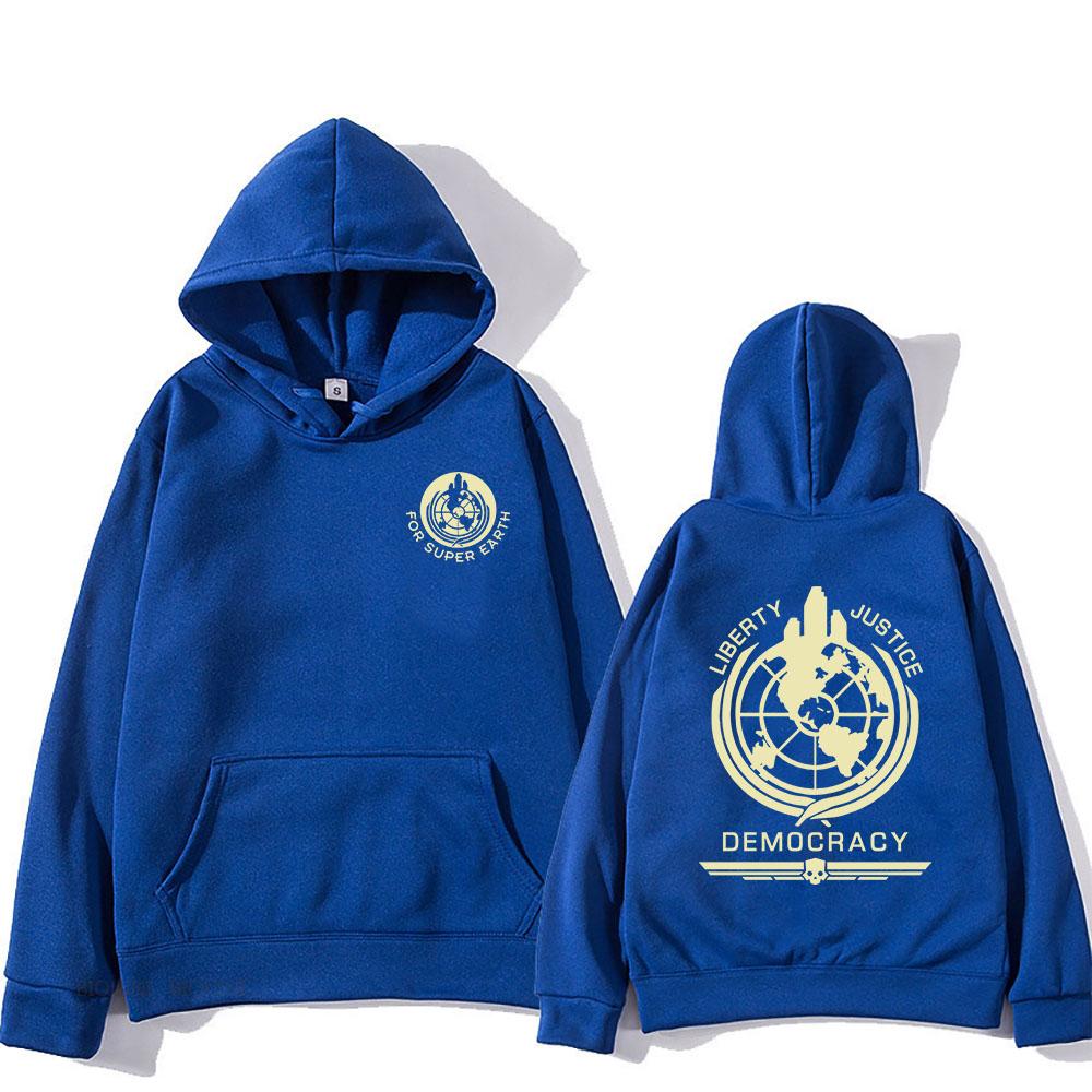 Trendy discount Helldivers Hoodie Comfortable Hooded Long Sleeve Sweatshirt Men/women for Autumn/Winter Clothing Casual Graphic Printing Hoody L