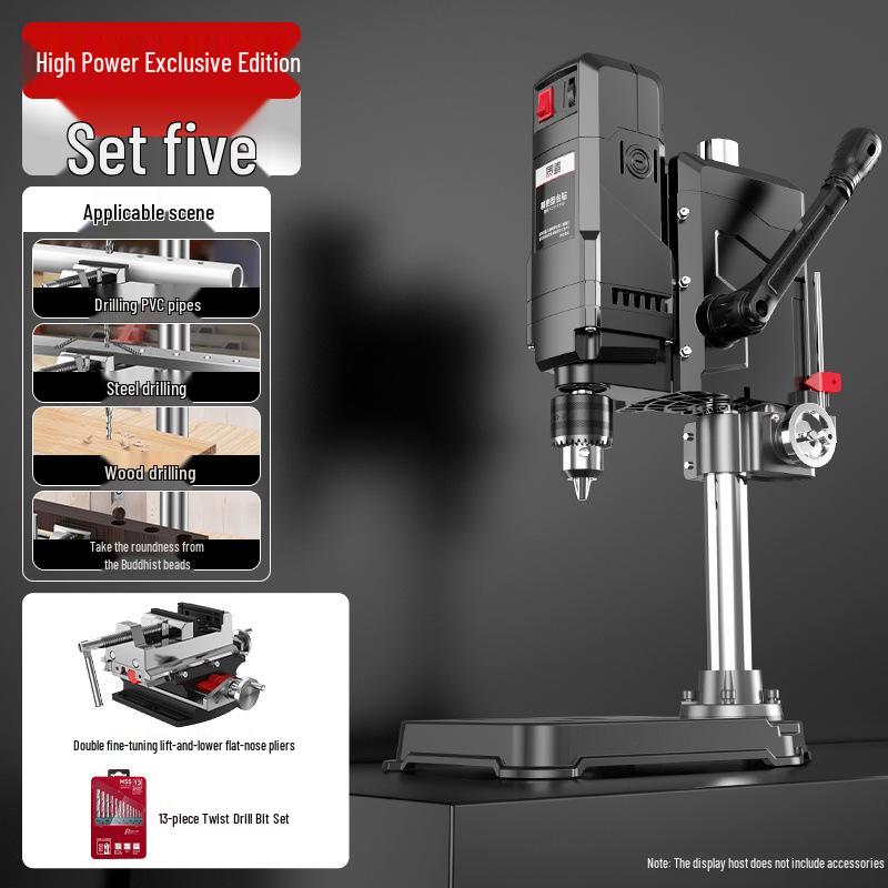 High-Power 220V Multi-Functional Bench Drill for Household and Industrial Use