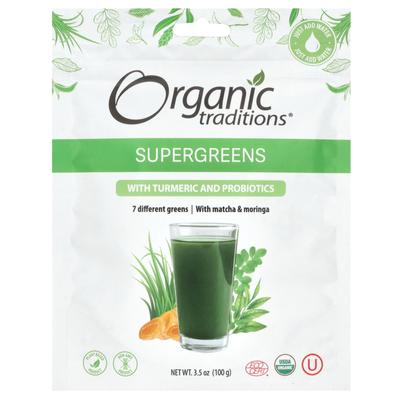 Probiotic Super Greens with Turmeric, 100G (3.5Oz)