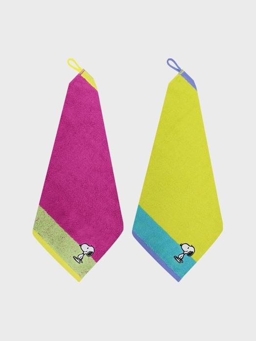 Songwol Towel Snoopy Color Ring Handkerchief [2P] 2 pink sheets