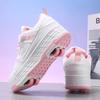 Kinder Vierrad Rollschuhschuhe Sneaker Vierrad Rollschuhschuhe Jungenschuhe Doppelrad Rollschuhschuhe für Mädchen