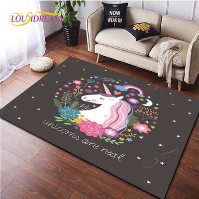 Dibujo Animado Lindo Unicornio Decoración para el Hogar Baño Alfombras Suaves Alfombras para Sala de Estar Alfombra para Cocina en la Alfombra de Suelo Alfombra para Dormitorio