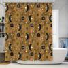Boho Duschvorhang-Set Moderne Abstrakte Kunst Badezimmer Dekor Naturlandschaftsmuster Bauernhaus Heimtextil Stoff
