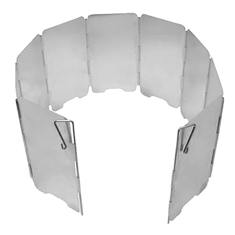 

Outdoor Camping Stove Set Pot Accessories Windshield With Pin 9 Pieces Of Mini Windshield With Cloth Bag срібний