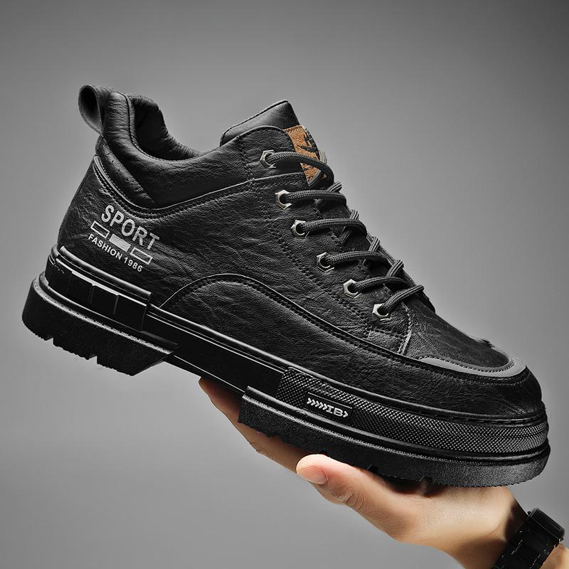 Nuovi stivali Martin alti da uomo alla moda autunno e inverno per studenti maschi e ragazzi, scarpe da lavoro con suola morbida, protezione del lavoro, sneakers Martin