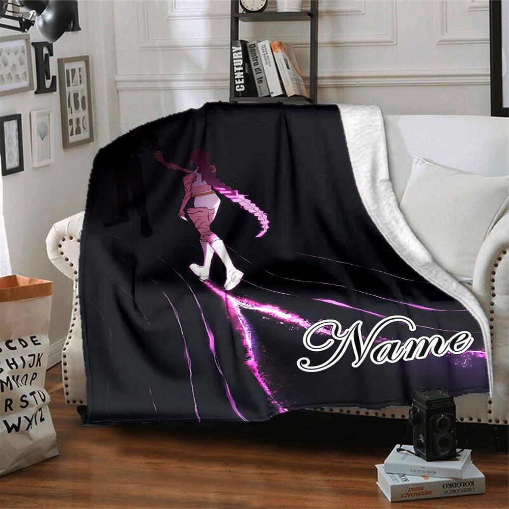 Custom Name Blue Tiger Hat Party Blanket For Couch Bed Plush Cozy Fuzzy Blanket Super Soft Warm Blankets For Fall And Winter 0916193