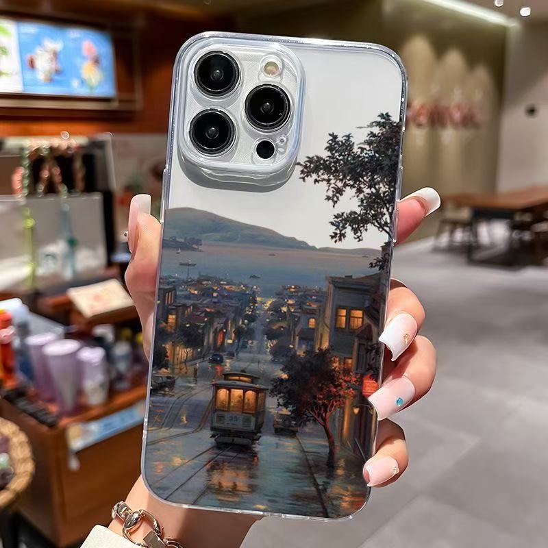 Rural Scenery Suitable for Iphone16promax Mobile Phone Case Beautiful Apple 15 Anti-drop 14pro New 13/12