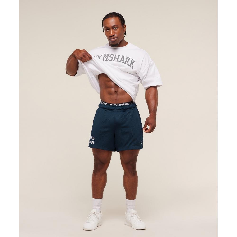 Gymshark Lifting Mesh 5 Shorts Navy A4b7v Ub9p