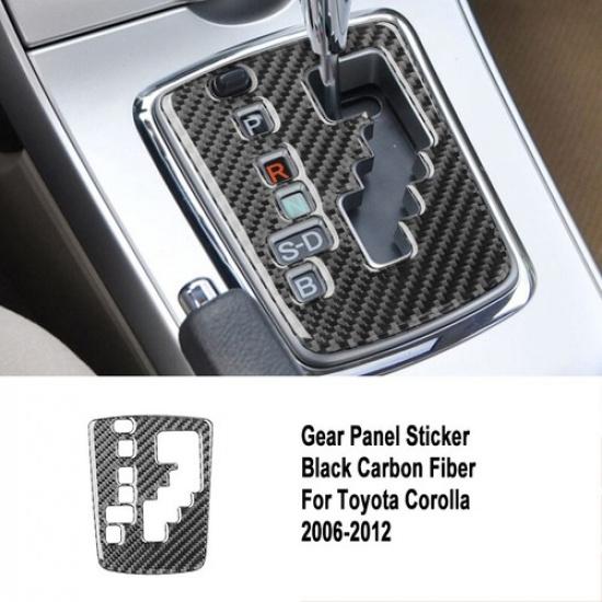Carbon Fiber Gear Shift Panel Decorative Cover Trim For Toyota Corolla 2006-2012