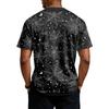 Men's Halloween Spider Web Print Short Sleeve Henley Shirt Casual Round Neck Button Front Top