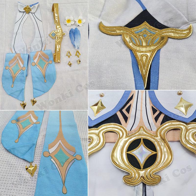 High Qualiy Traveler Lumine Cosplay Costume Wig Hair For Game Impact Character Cosplay Costumes Dress Women Party Outfits