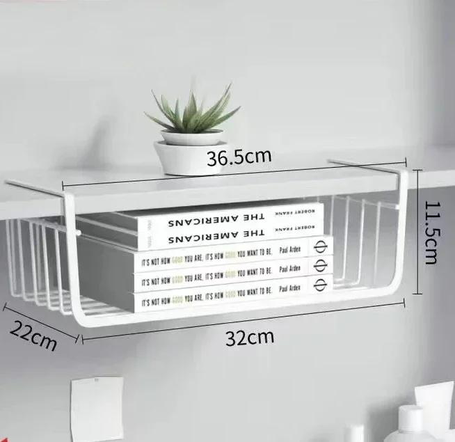1PC Off-The-Shelf KitchenTiered Storage Shelf Student Dormitory Wardrobe Dormitory Desk Storage Hanging Basket Organizer Kitchen