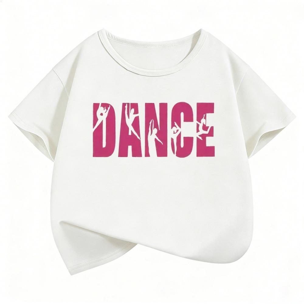 Dance Girl Design Funny T Shirts Short Sleeve Kids Children's T-shirt Boys Girls Summer Spring Casual Top Tee Shirt