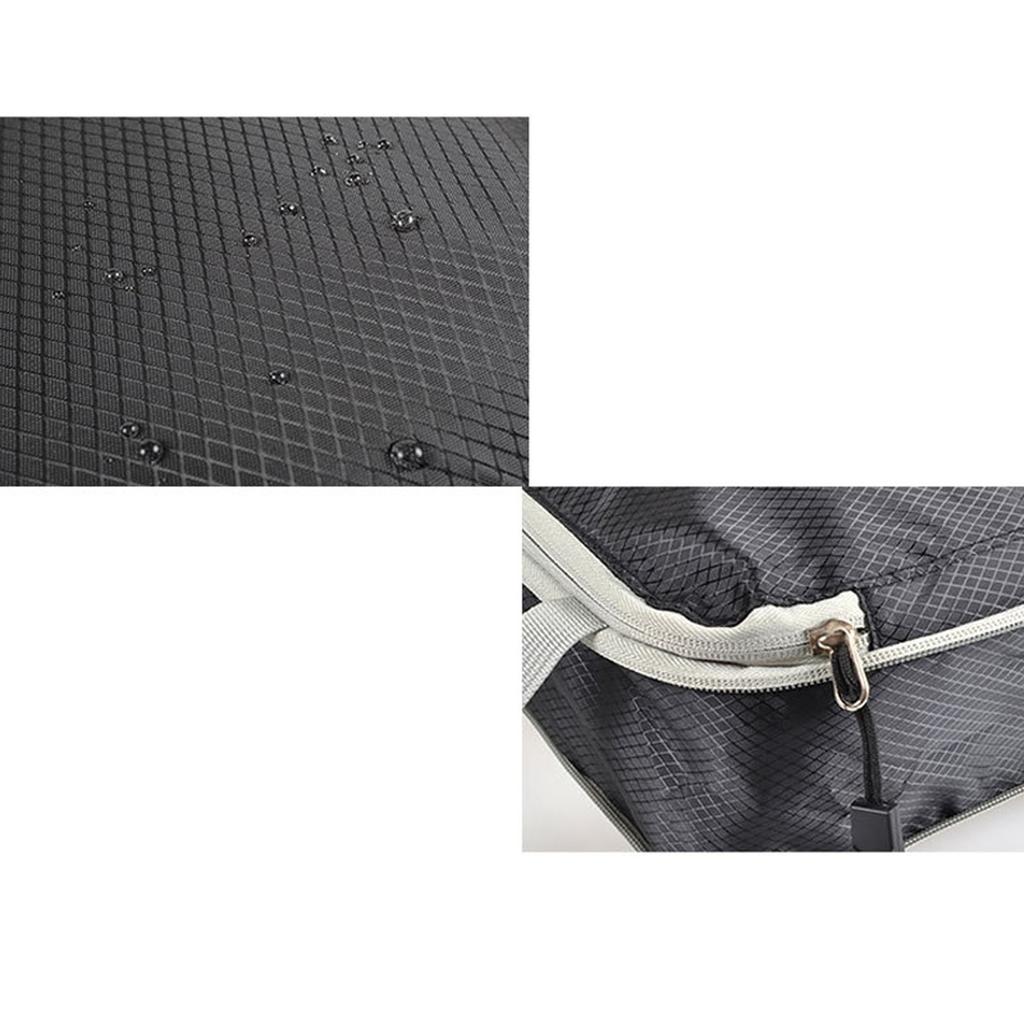 Nylon Waterproof Foldable Storage Bags with Zipper Travel Packing Organizers Set of 3 Lightweight Durable Cubes for Clothes Accessories