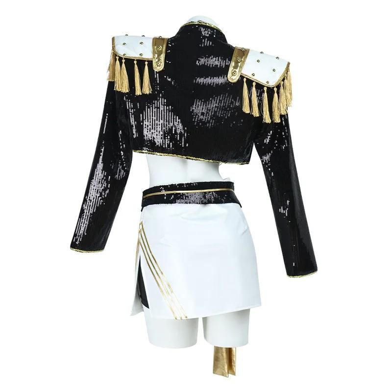Cosplay de Disfraz para Niñas Ropa de Lentejuelas Ropa Brillante Atuendos de Escenario para Niñas Halloween Carnaval Fiesta de Cosplay Cosplay IRCJYE