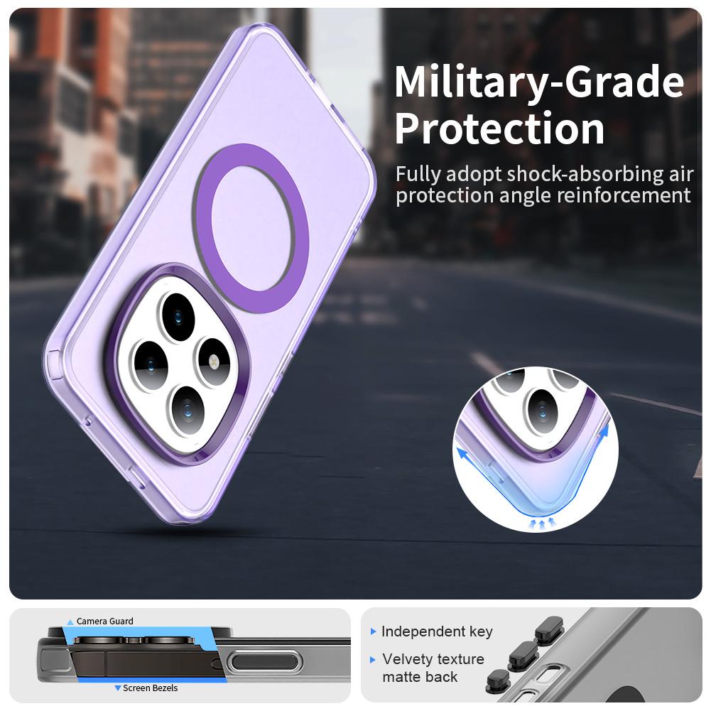 Pro Xiaomi Poco M8 Pro 5G/Redmi Note 15 Pro+ 5G (Globální) Magnetický obal Proti pádu Hybridní zadní kryt telefonu