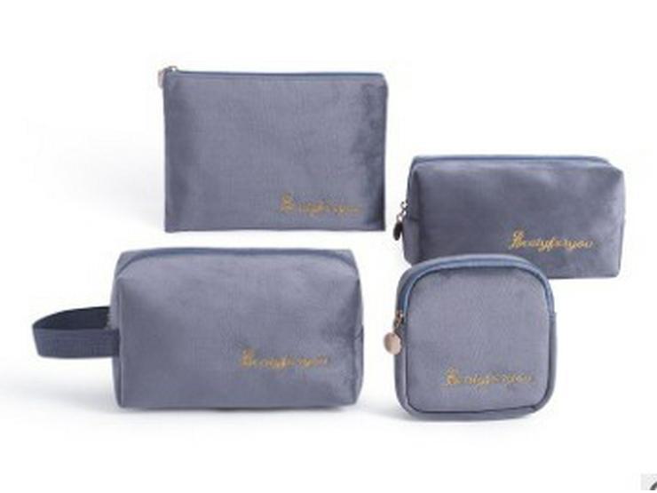 Kosmetik-Flanellbeutel-Set aus Samt: Handliche Aufbewahrung für Make-up, Lippenstift und Reise-Toilettenartikel