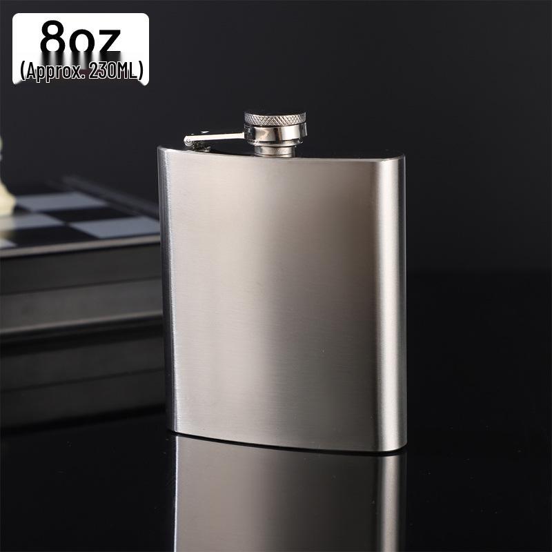 Stainless Steel Portable Hip Flask (1-7oz) for Outdoor Use – Baijiu Bottle (8oz)