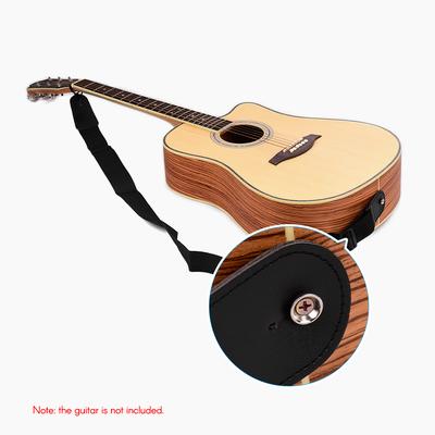 DG1121 Elektrik Akustik Gitarlar için Gitar Askısı Ayarlanabilir 3254 inç Siyah Naylon Askılar ile