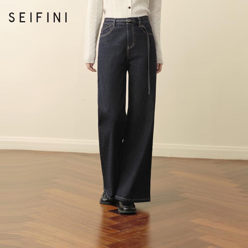 

SEIFINI Women s Flared Four-Way Stretch Jeans M