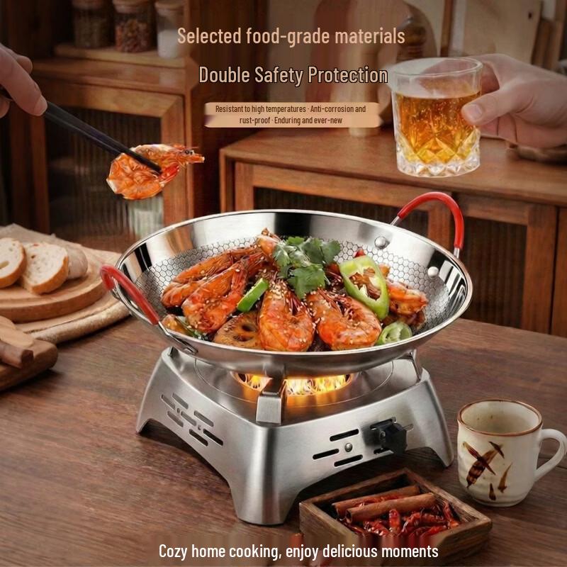 GOWKE New Style Dry Pot Alcohol Stove & Hotpot Set