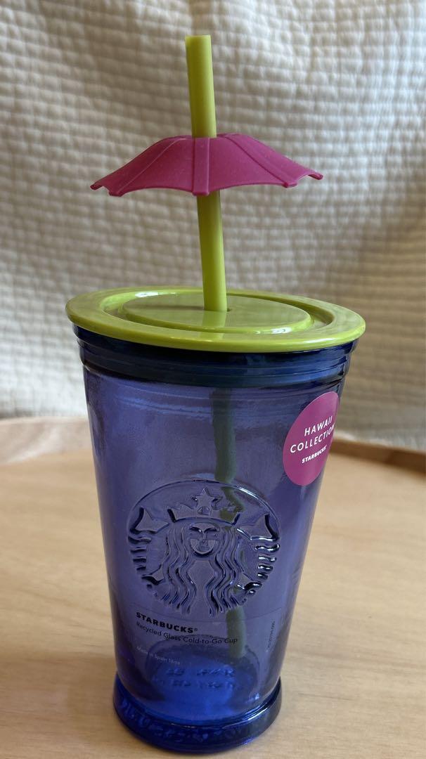 

[USED] Starbucks Hawaii Collection Tumbler Glass Tropical