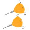 2Pcs Portable Fishing Bait Needle Hook Knot Puller Fishing Baiting Rigs Tool Orange