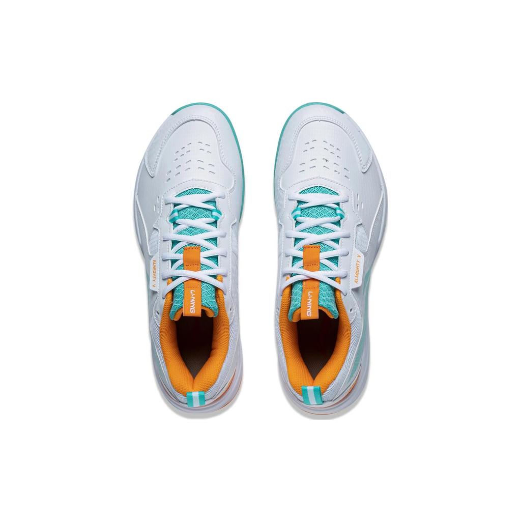 Li Ning Ace Badminton Shoes Unisex Low top White/Green/Orange AYTT001-2