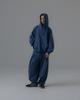 ANGLAN Valley Tuck Sweat Balloon Pants - Washed Blue