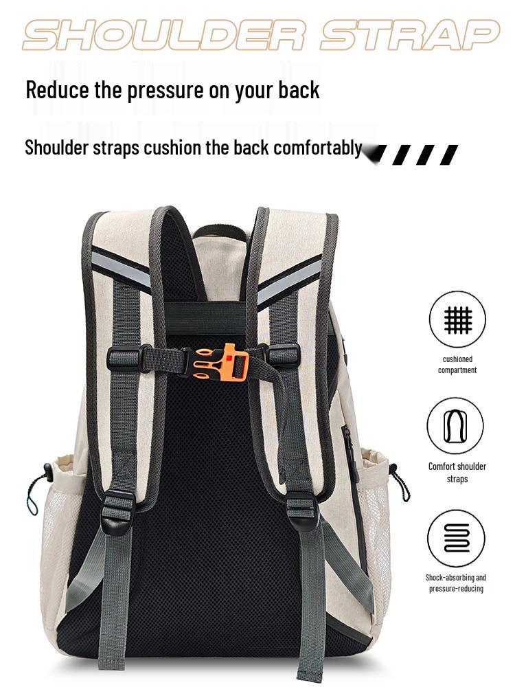 Large Cross-Border Tennis & Badminton Backpack: Holds 4 Rackets & Shoes