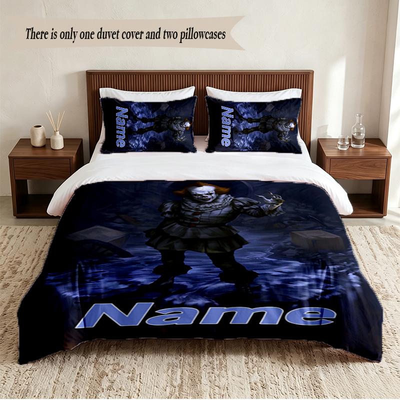 It Personalized Custom Name 3‑Piece Bedding Set Soft Duvet Cover Set For Bedroom Home Decor