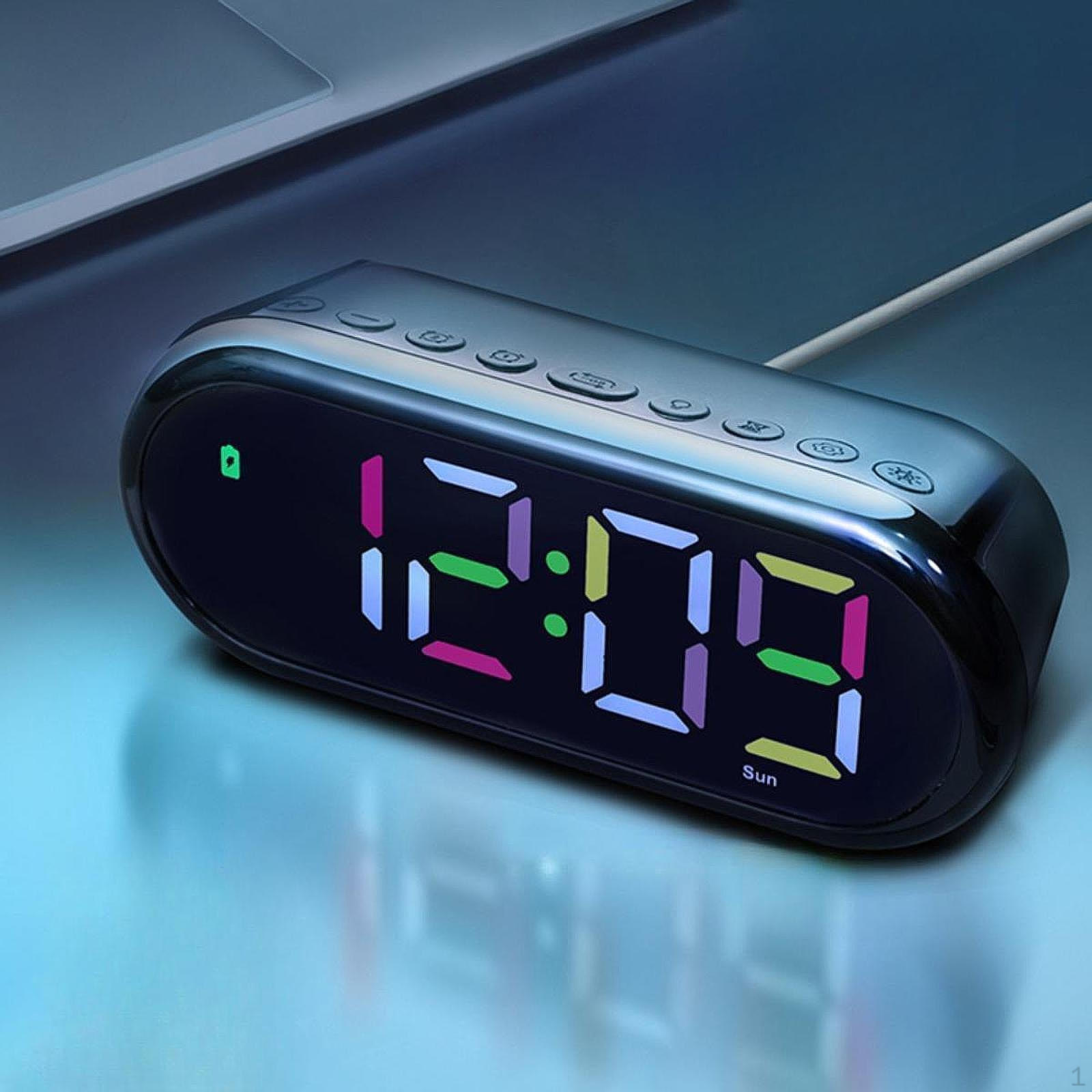 

Digital Alarm Clock, Night Light, Desktop Clock Week Display,Week Display, Bedside 3 Level