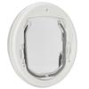 Twoway In Out Pet Dog Cat Flap Magnet Door Round Plastic Doorway Supply White Color