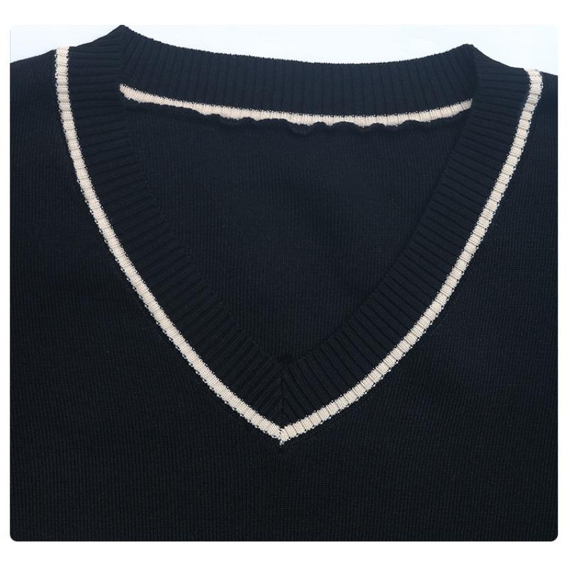 Zweiteiliges Hosenset für Damen, V-Ausschnitt, lange Ärmel, Oberteile, hohe Taille, lange Hosen, gerader Schnitt, legere Anzüge für Herbst und Winter