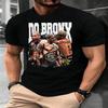 Camiseta con Estampado Charles Oliveira Do Bronx para Hombre Algodón Oversize Streetwear Ajuste Dinámico Cuello Redondo Vintage Gráfico de Campeón Diario