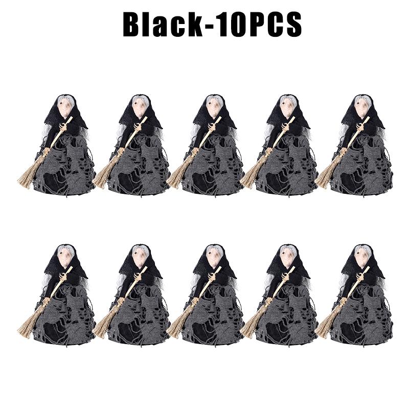 Hauntingly Elegant Witch Broom Tree Topper Halloween Star Decor Premium Resin Craft Gothic Christmas Collectible
