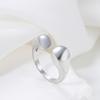 Fashion Fresh and Sweet Ring Ins Personalized Alloy Smooth Water Drop Ring Niche Design Korean Version Hand Jewelry