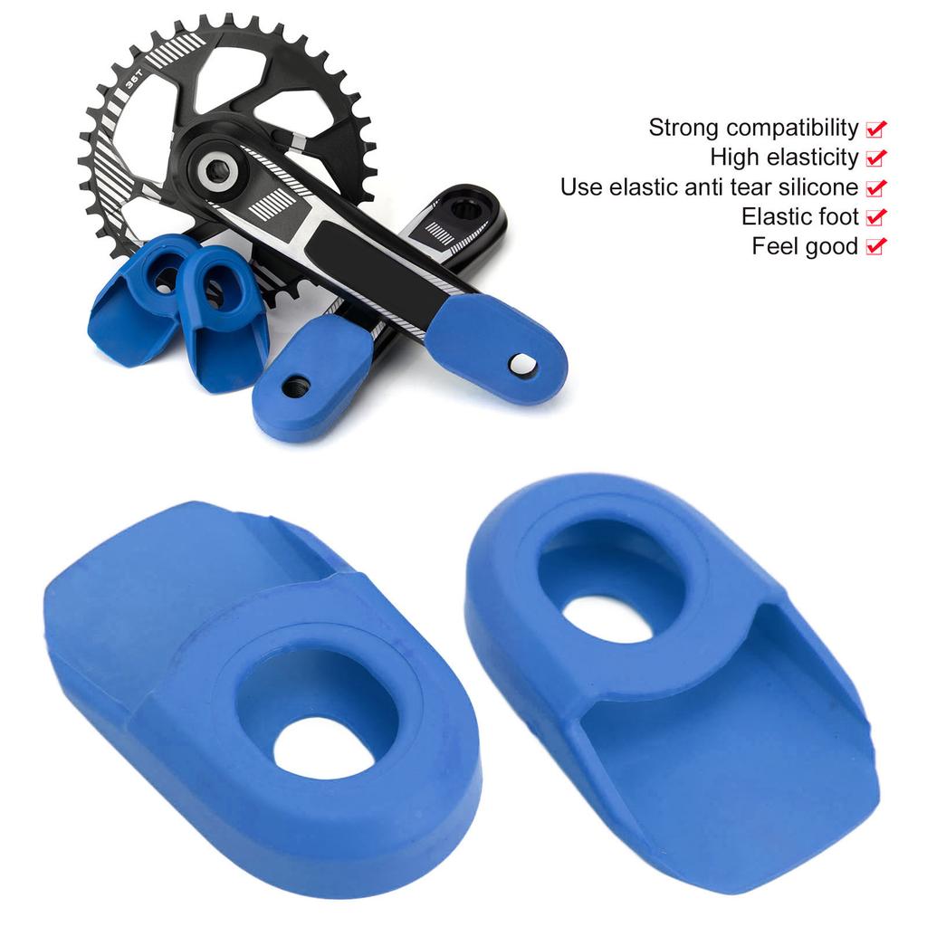 2PCS Bike Crank Cover Protector Silicone   Crank Arm Sleeve Cover Protective Case