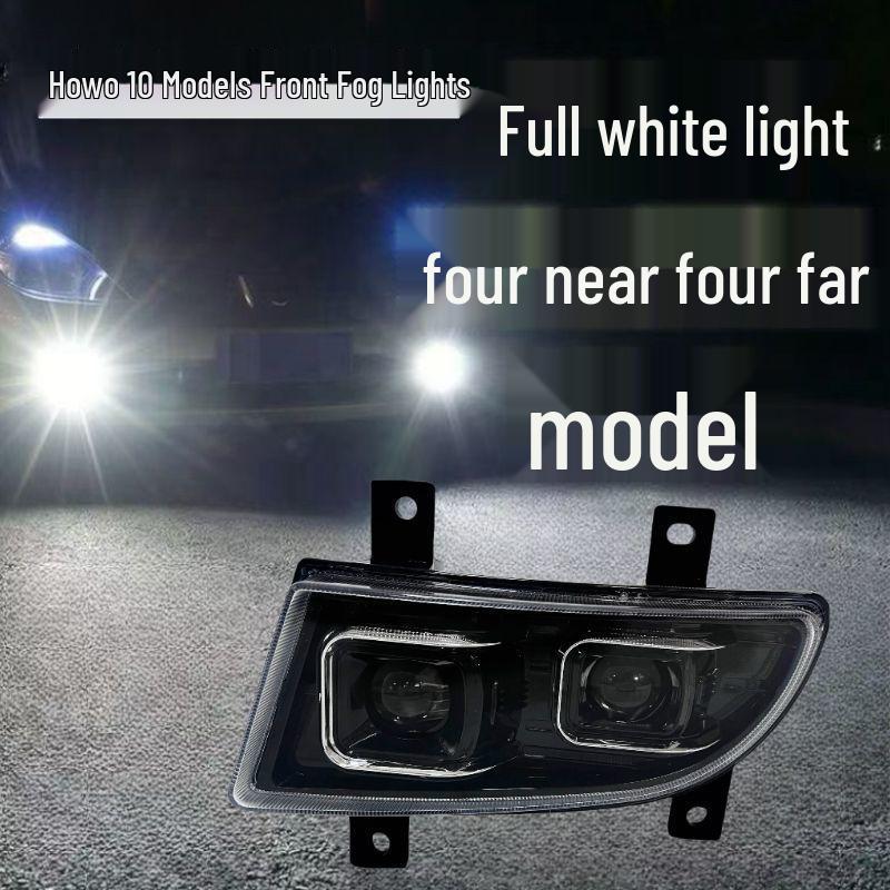 Compatible Front Fog Light Assembly for Sinotruk Howo 380 (2010/2009) - LED Yellow-White