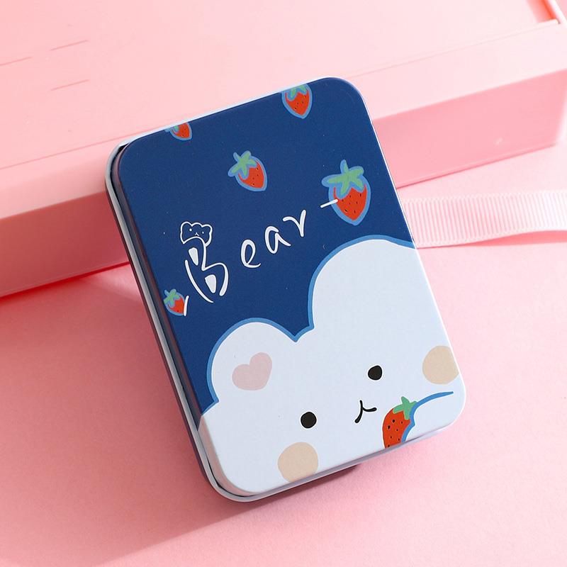 

Korean Version Printing Box Card Sorting Box Iron Box Card Storage Box Stationery Ins Large Capacity Sticker Storage Box