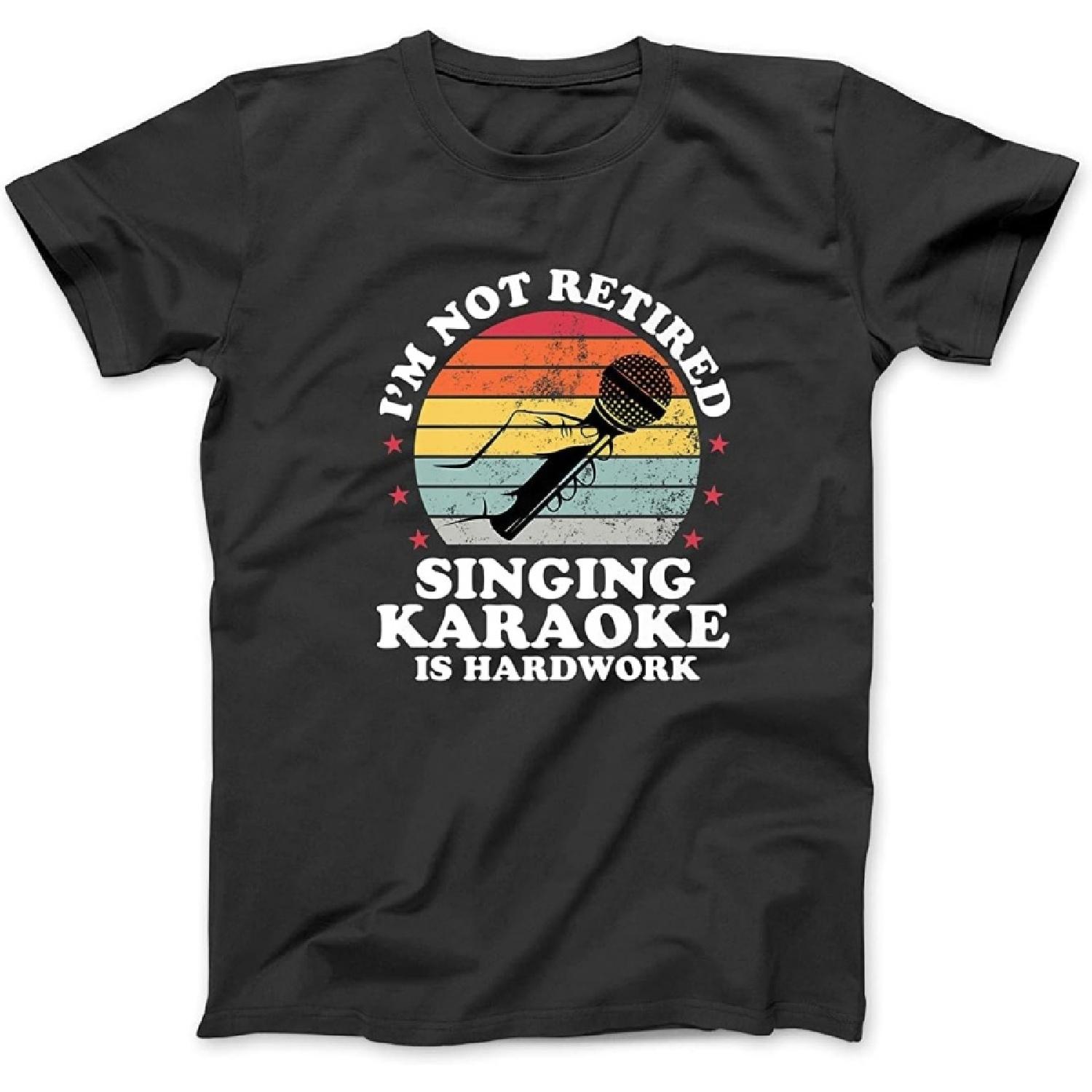 Singing Karaoke Singer Funny Quote Vocalist Microphone Premium T-Shirt Sweatshirt Hoodie Tanktop for Men Women Kids Black S