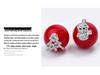 Christmas Reindeer Snowflake Red Pearl 925 Sterling Silver Stud Earrings