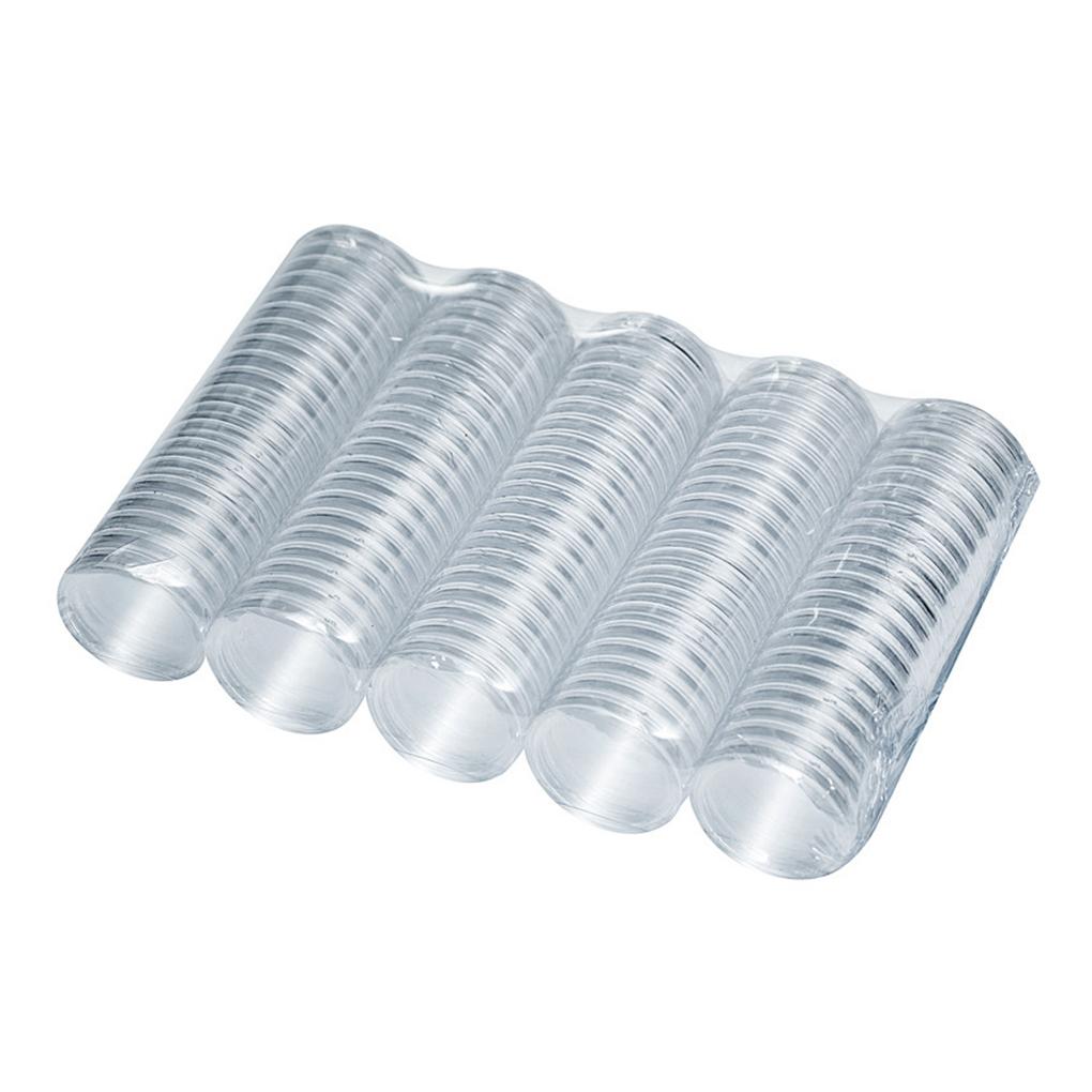 

Pack of 100X 27mm Change Holders Portable Transparent Organizer Collectible Storage Container Gifts Accessory