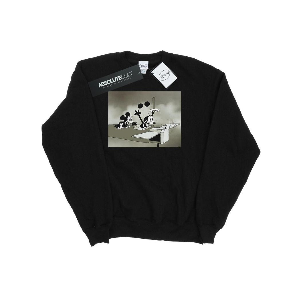 Disney Mens Mickey Mouse Crazy Pilot Sweatshirt