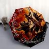 Fantasy Warriors: Epic Battle Scene StickerUmbrella, Portable 3-Fold Compact Umbrella for Men & Women Gift