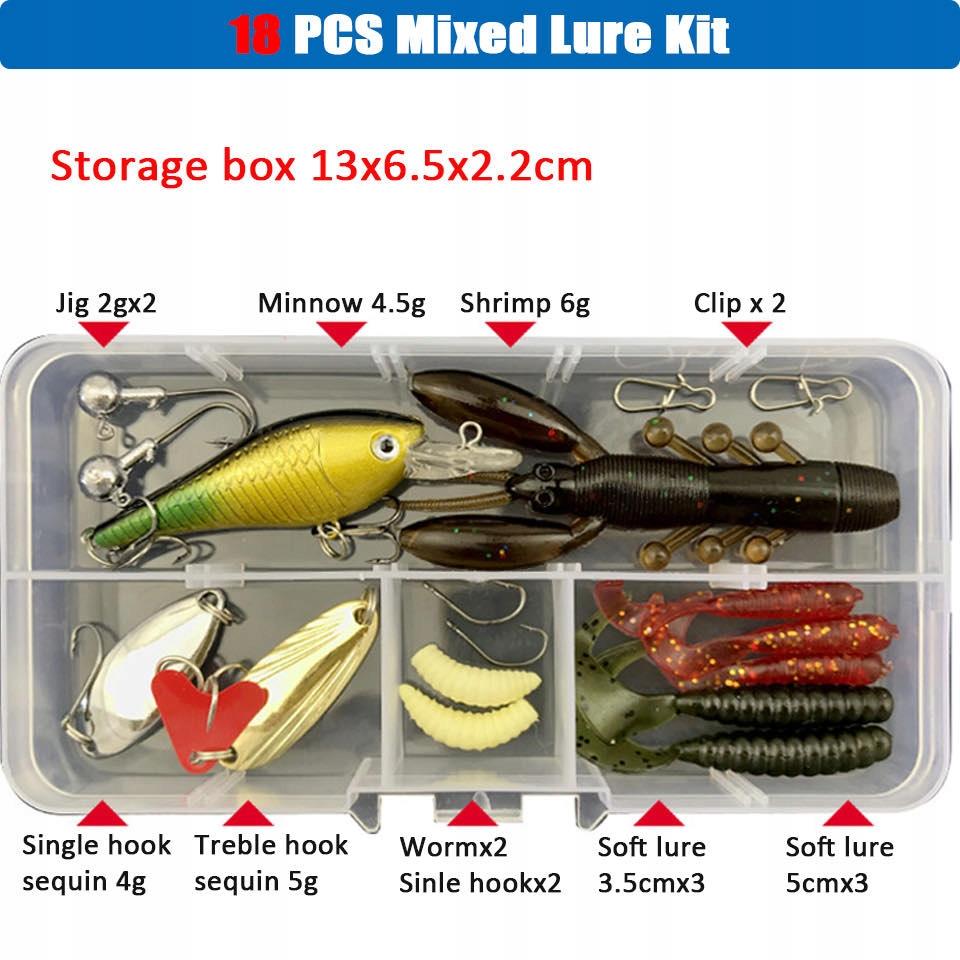 Set Of Pike Lures 18 Pcs Box
