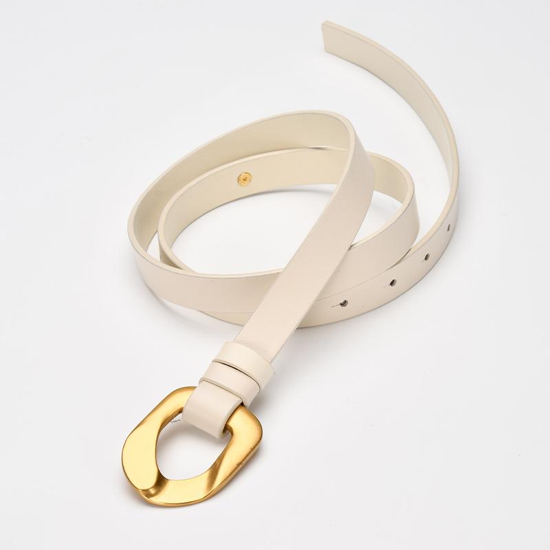 Horseshoe Buckle Waist-tight Thin Belt Korean Style Versatile Dress Waist-hugging Fashion Belt Women's Matching Coat Decorative Women's Belt